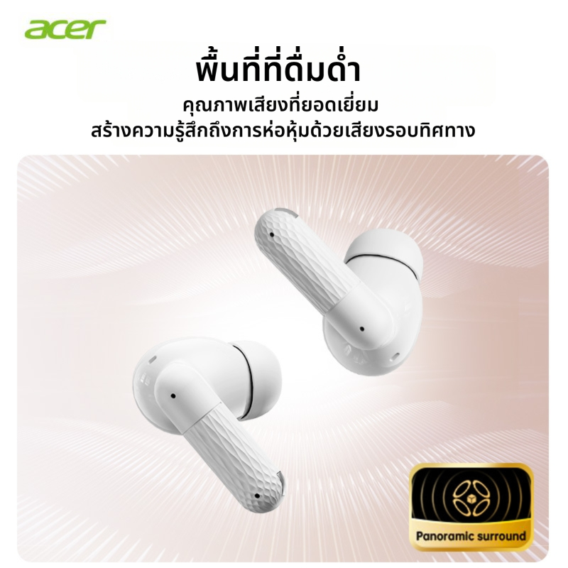 Acer OHR548 หูฟังบลูทูธไร้สาย ลดเสียงรบกวน ANC หูฟังบลูทูธ Bluetooth 5.4 หูฟังไร้สาย HiFi HD Call พร้อมไมโครโฟน เสียงดี - รูปที่ 5