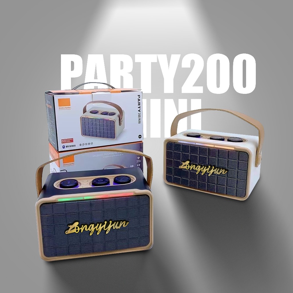 【ของแท้ 100%】PARTY200MINIลำโพงบลูทูธพกพา เหมาะสำหรับหลายสถานการณ์ เชื่อมต่อไร้สายสะดวกมาก เบสสุดยอด คุณภาพเสียงดี