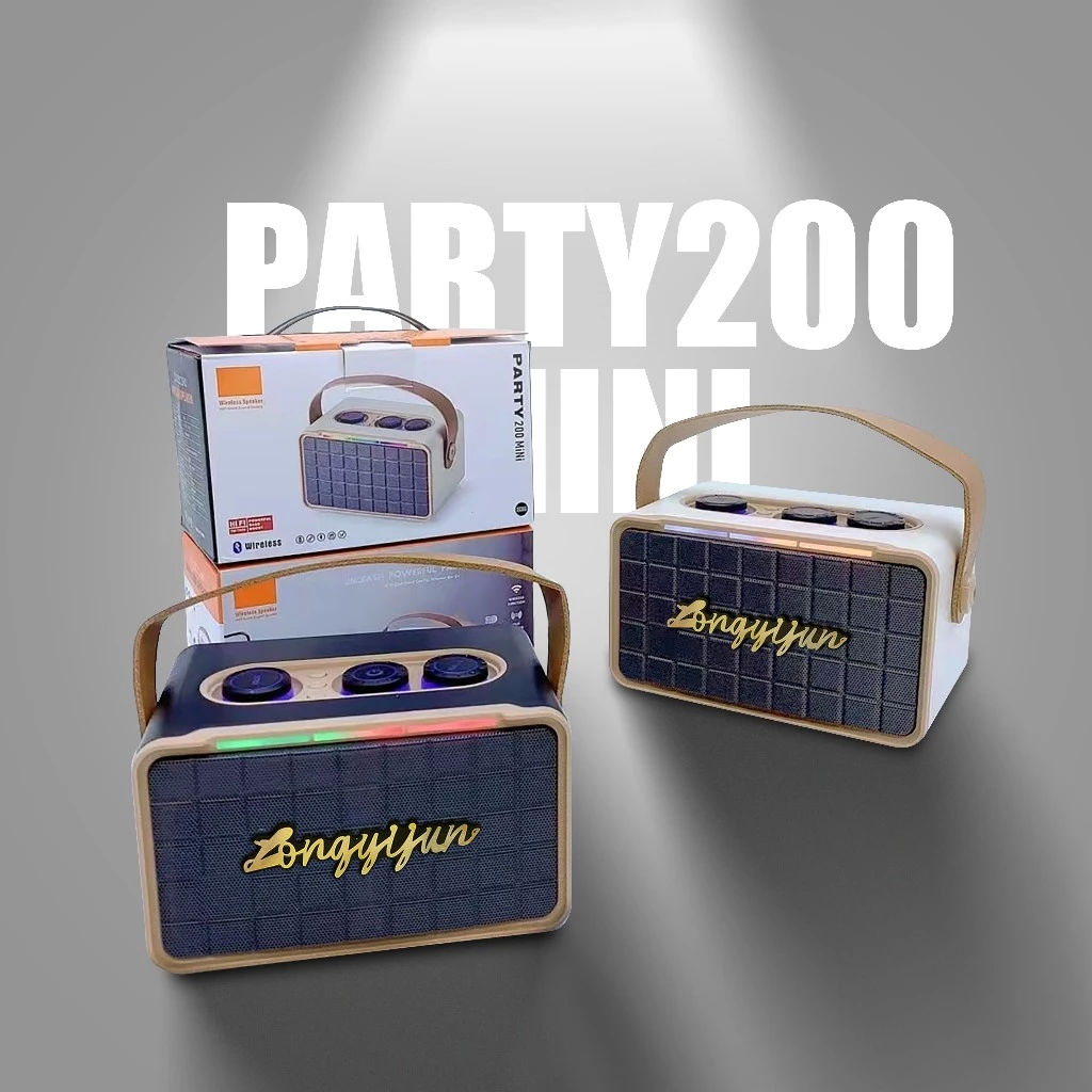 【ของแท้ 100%】PARTY200MINIลำโพงบลูทูธพกพา เหมาะสำหรับหลายสถานการณ์ เชื่อมต่อไร้สายสะดวกมาก เบสสุดยอด คุณภาพเสียงดี