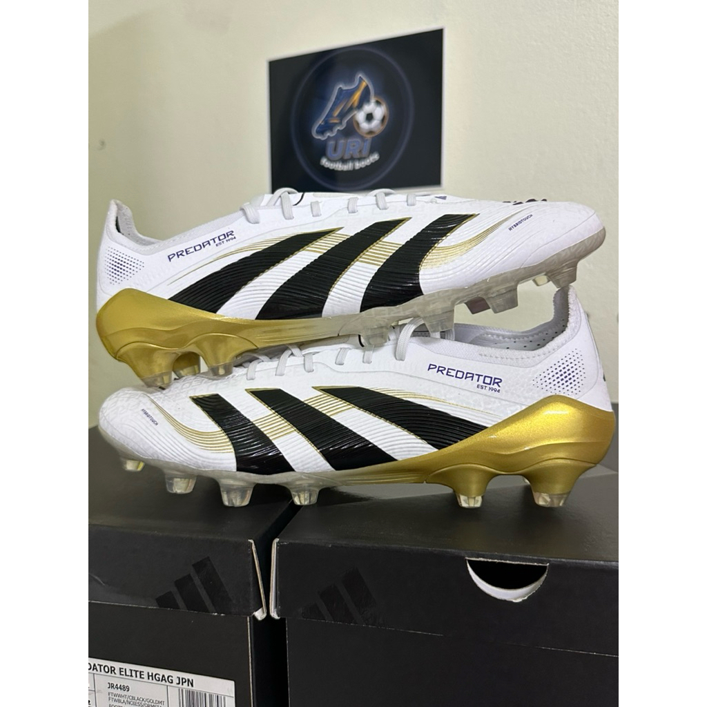 รองเท้าฟุตบอล Adidas Predator 25 Elite HG Japan สีขาวทอง