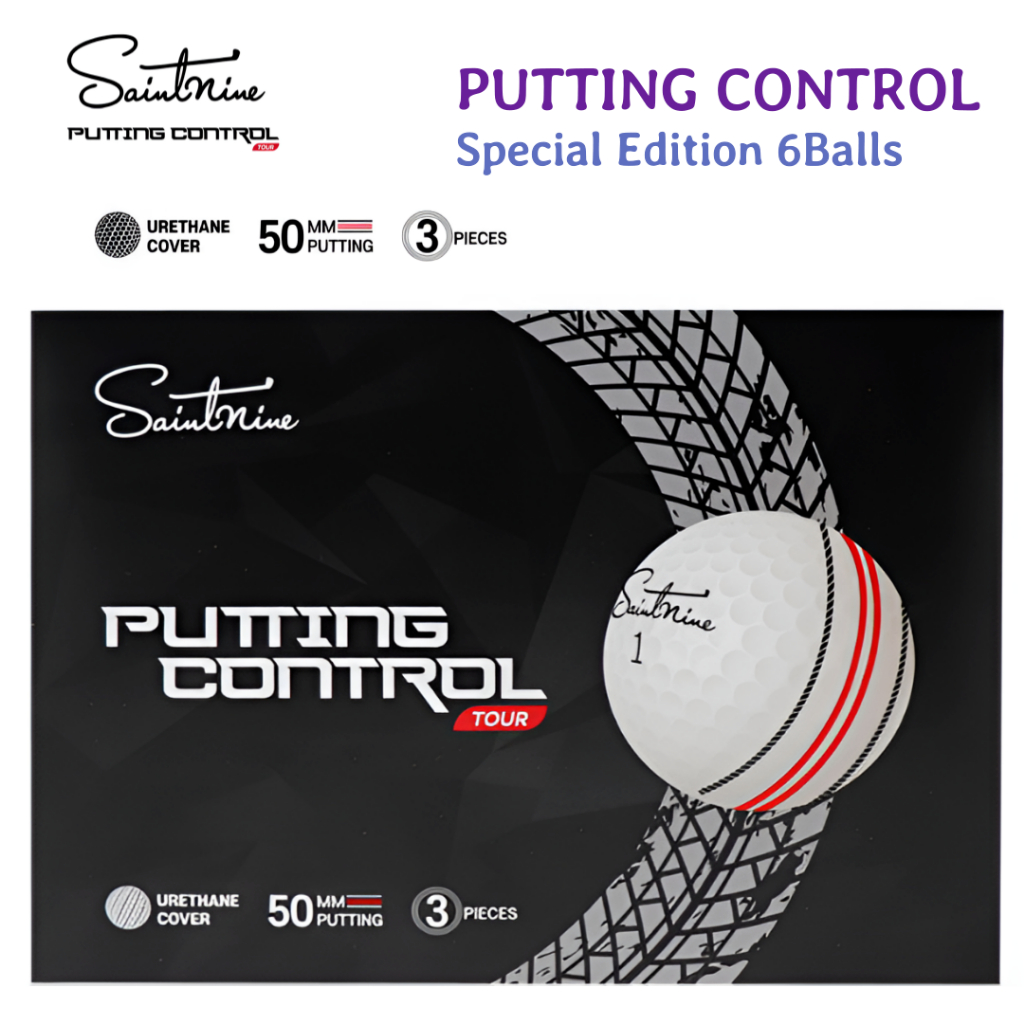 [ จัดส่งไว] Saint nine putting control urethane 3piece ball(6Balls/1Pack)