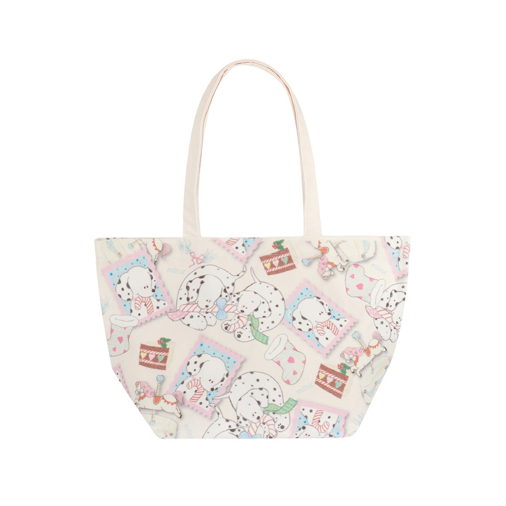 Jolly paws tote bag กระเป๋าผ้าลายน้องหมา