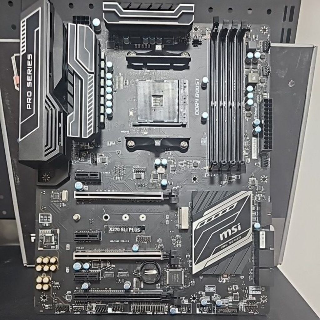 บอร์ด X370 msi Sli plus (มีฝาหลัง)