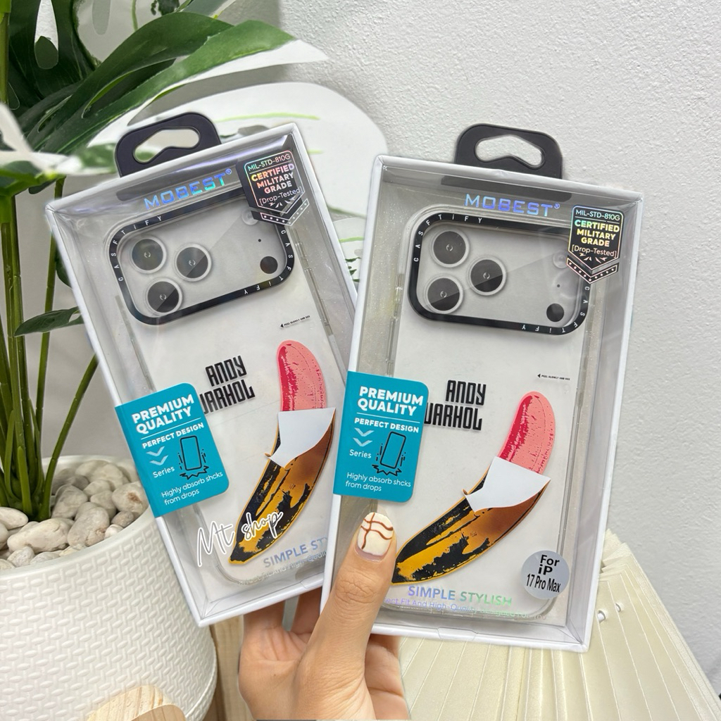 🎉Mobest Case เคสใสกันกระแทก ลายกล้วย สำหรับรุ่น iP 17promax