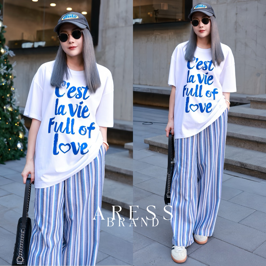 C’est La Vie Set AR955 ชุดเซ็ตเสื้อ+กางเกง