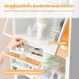 MMM ตู้เก็บของ กันฝุ่น กันแมลง 3/4/5/6ชั้น เหล็กคาร์บอน ประตูอะคริลิคใส เก็บจานชาม กันน้ำ ไม่เป็นสนิม