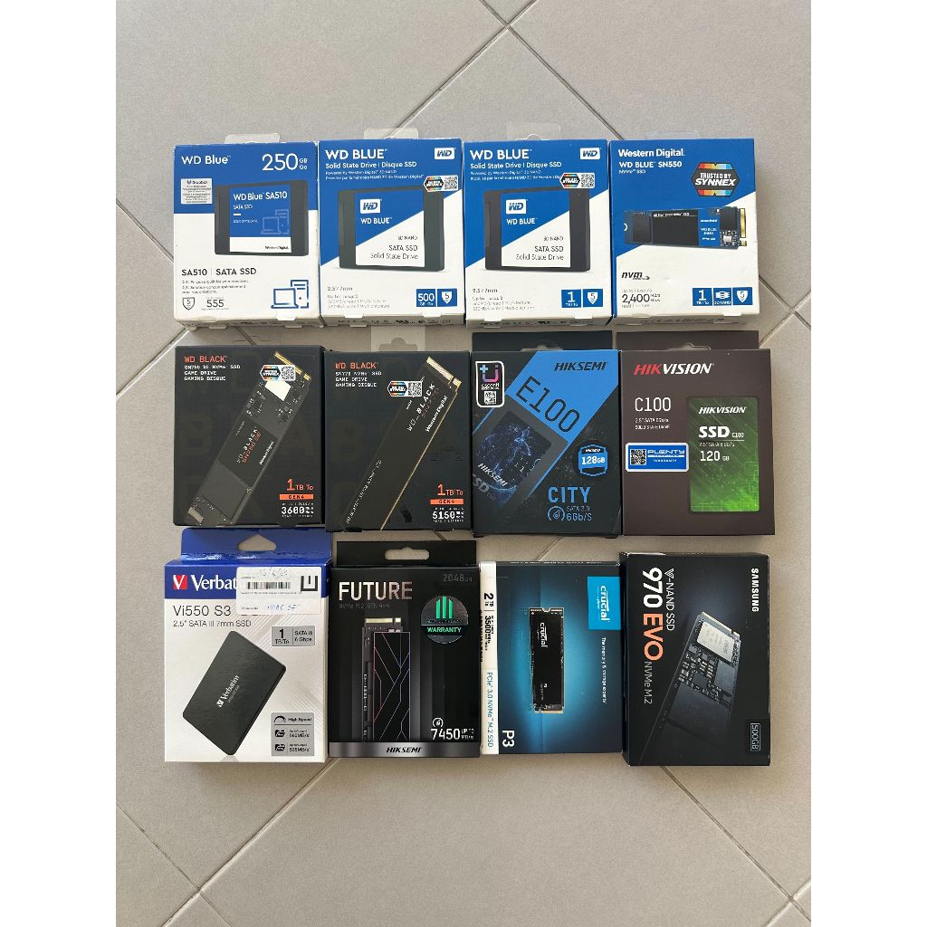 กล่องเปล่าอุปกรณ์คอมพิวเตอร์ SSD NVME M.2 RAM CPU