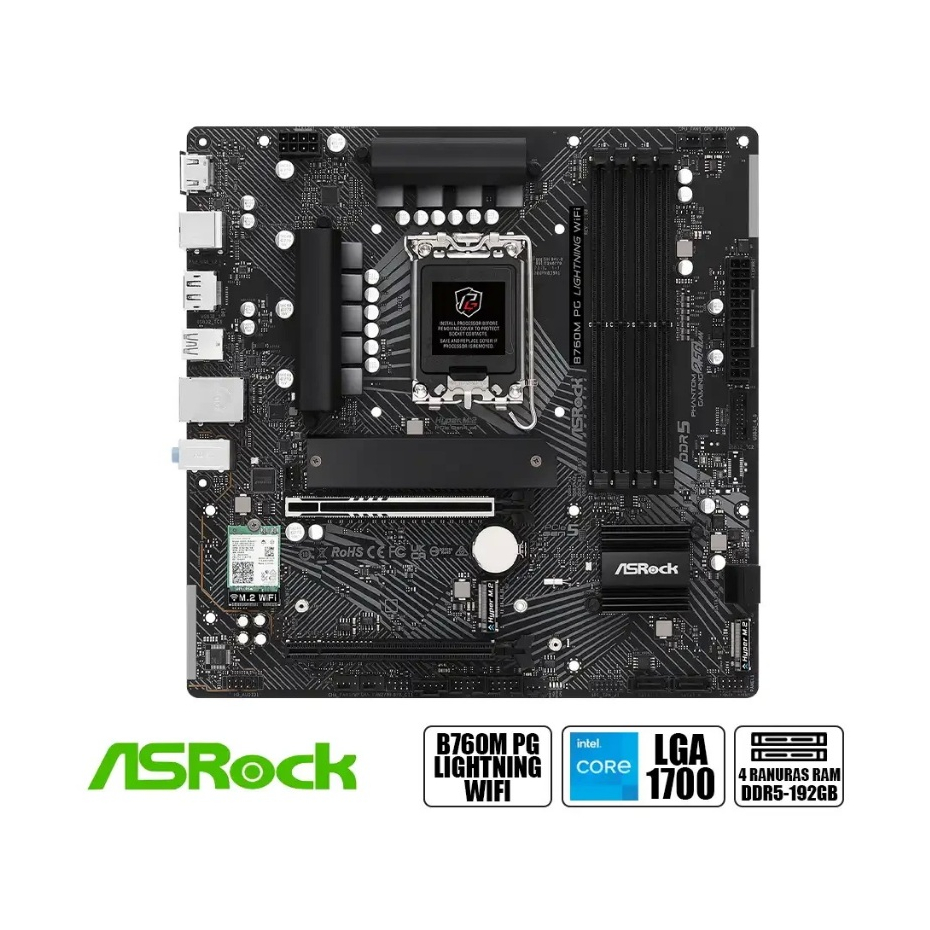 MAINBOARD (เมนบอร์ด) ASROCK B760M PG LIGTNING WIFI (DDR5)