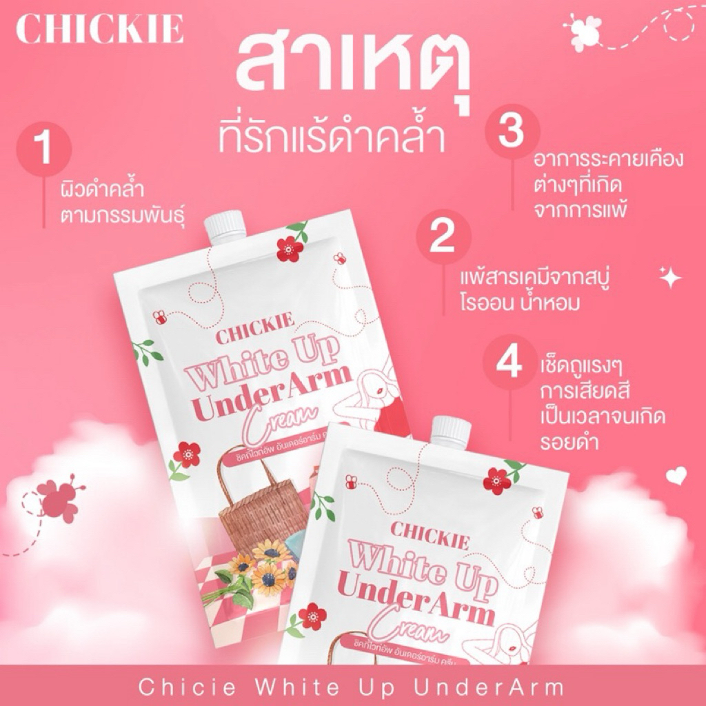 ชิคกี้ไวท์อัพ รักแร้ขาว ลดกลิ่นตัว (1ซอง10กรัม) ราคา ถูกที่สุด ดีลบีเคเค แกลเลอรีภาพที่ 4
