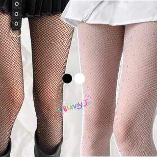 BunnyJ 💎ถุงน่องติดเพชร🔥 ถุงน่องตาข่ายดีเทลติดเพชร วิบวับแบบตัวมารดา! ✨ พร้อมส่งในไทย