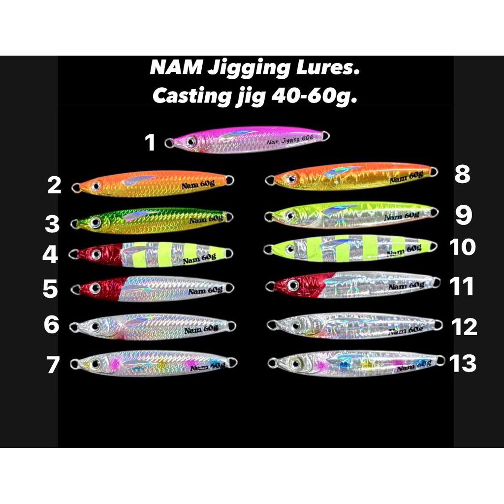 เหยื่อจิ้ก แคส NAM jigging Lures. ขนาด40-60กรัม
