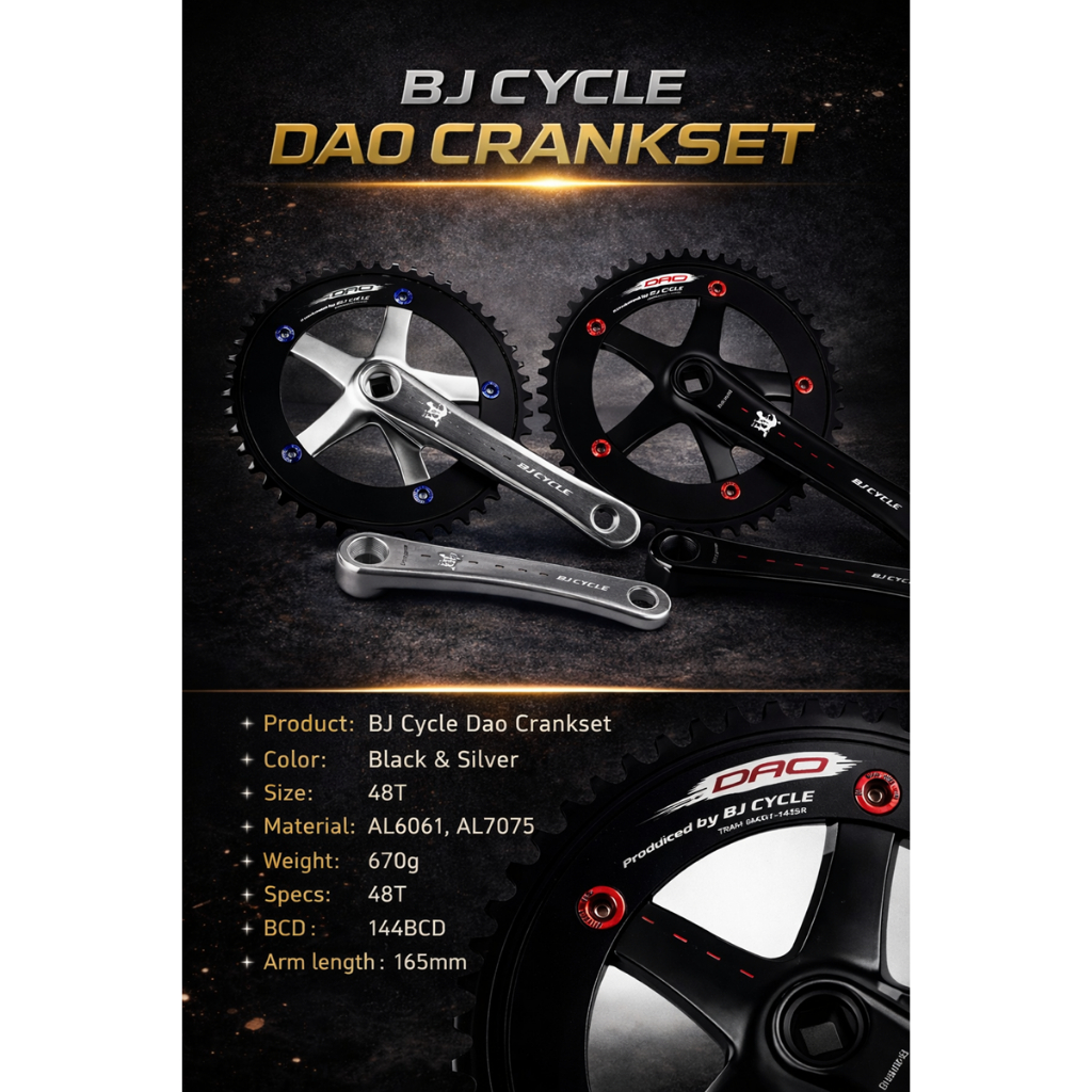 ชุดจานปั่นจักรยาน  BJ Cycle - DAO สำหรับ Fixedgear