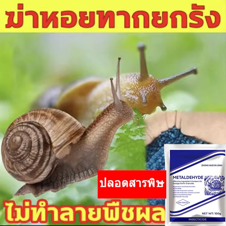 ยาป้องกันและขับไล่หอยทากจากธรรมชาติ ปลอดภัยสำหรับสัตว์เลี้ยงและเด็ก ใช้ได้กับผักสลัด สตรอว์เบอร์รี ไม้อวบน้ำ 100g