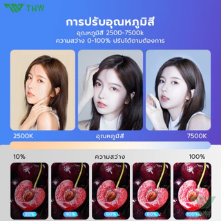 TNW D24 Mini RGB Light ไฟเซลฟี่ พร้อมเอฟเฟคในตัว 360 สี ไฟติดหัวกล้อง ไฟเซลฟี่ ไฟวีดีโอ ไฟสตูดิโอ ใช้ไลฟ์สด ถ่ายภาพ
