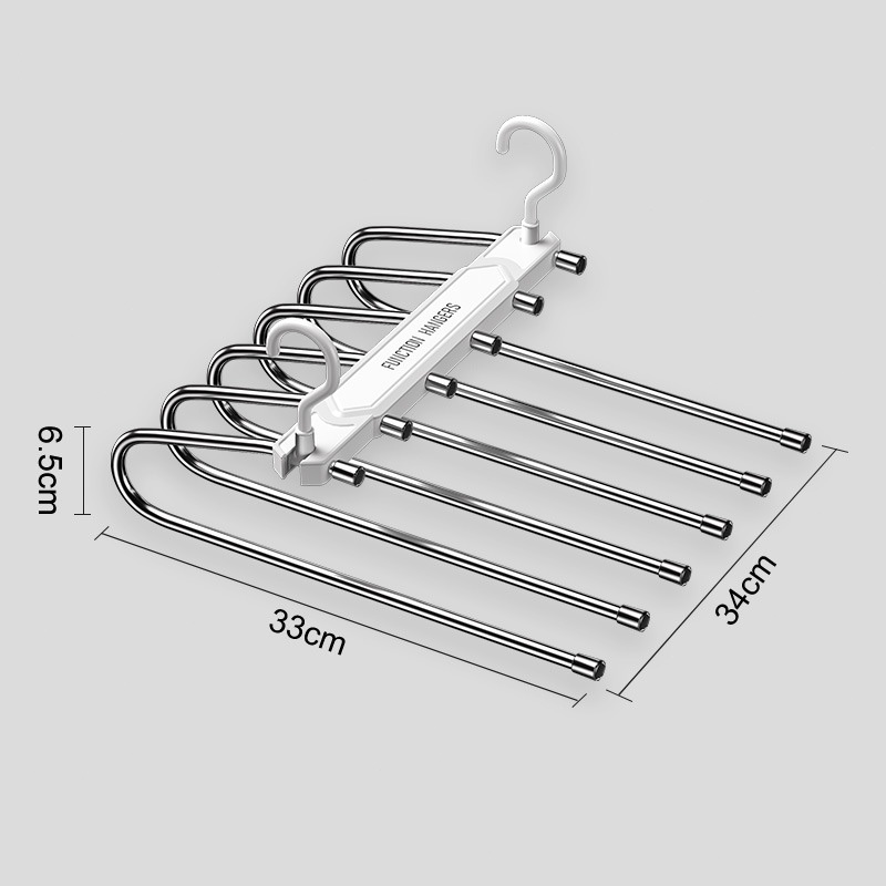 ราวแขวนกางเกง 6 ชั้น สามารถตั้งหรือวางแนวนอนได้ พับเก็บได้ แข็งแรงทนทาน ประหยัดพื้นที่ - รูปที่ 6