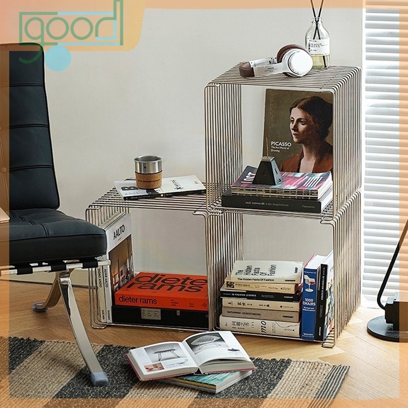 ชั้นวางหนังสือ/โต๊ะข้างสไตล์มินิมอลแบบนอร์ดิก – โซลูชั่นการจัดเก็บอเนกประสงค์สำหรับห้องนั่งเล่น มีให้เลือกหลายขนาด - รูปที่ 3