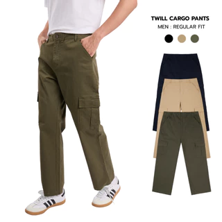 BODY GLOVE Men's Basic Twill Cargo Pants กางเกงคาร์โก้ ขายาว รวมสี