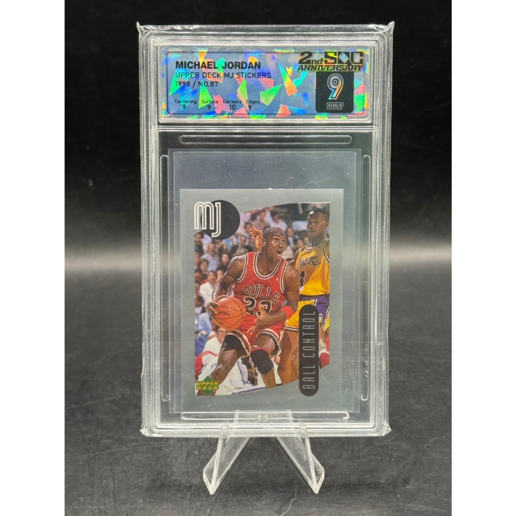 [SQC 9 Mint] การ์ด Michael Jordan 1998 Upper Deck MJ Stickers #87 Ball Control