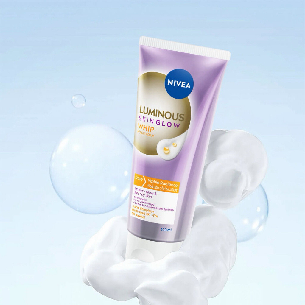 nevea ลูมินัส สกิน โกลว์ วิป วอช โฟม