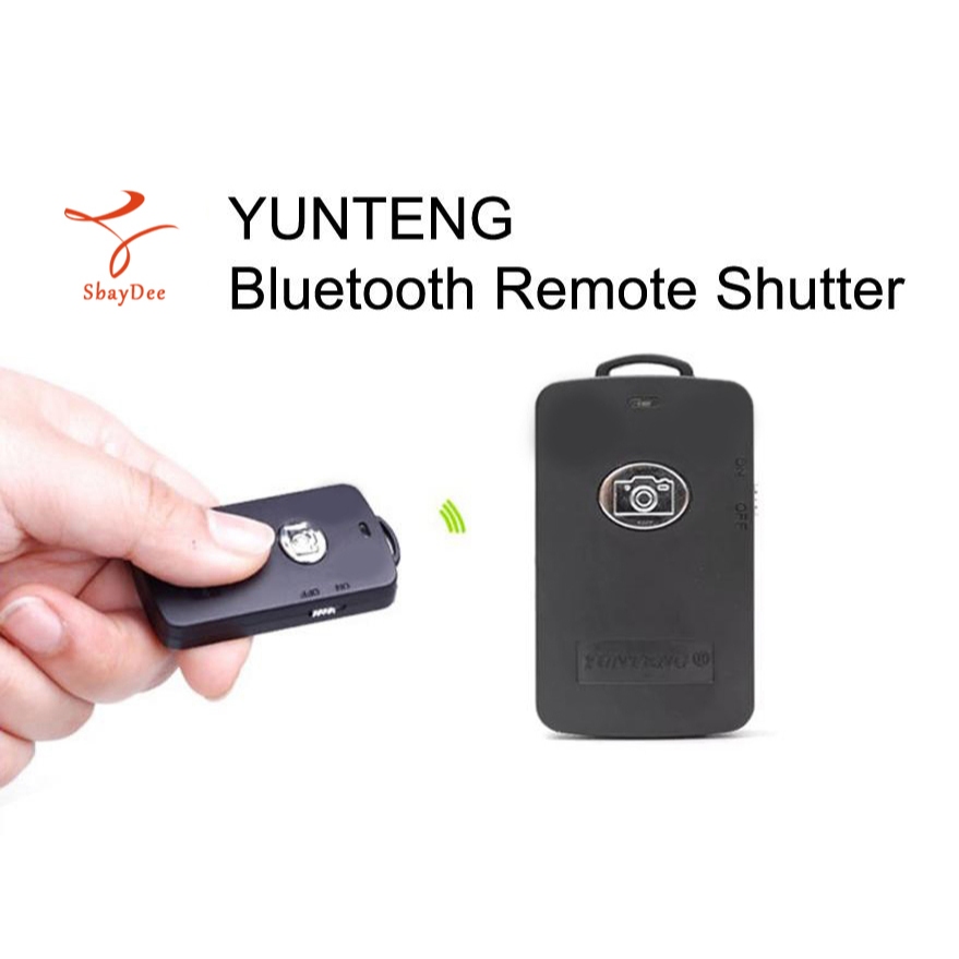 YUNTENG ของแท้ 100% Bluetooth Remote Shutter Self-timer 10M Long Distance Selfie Remote Control for iPhone/iPad/ Android