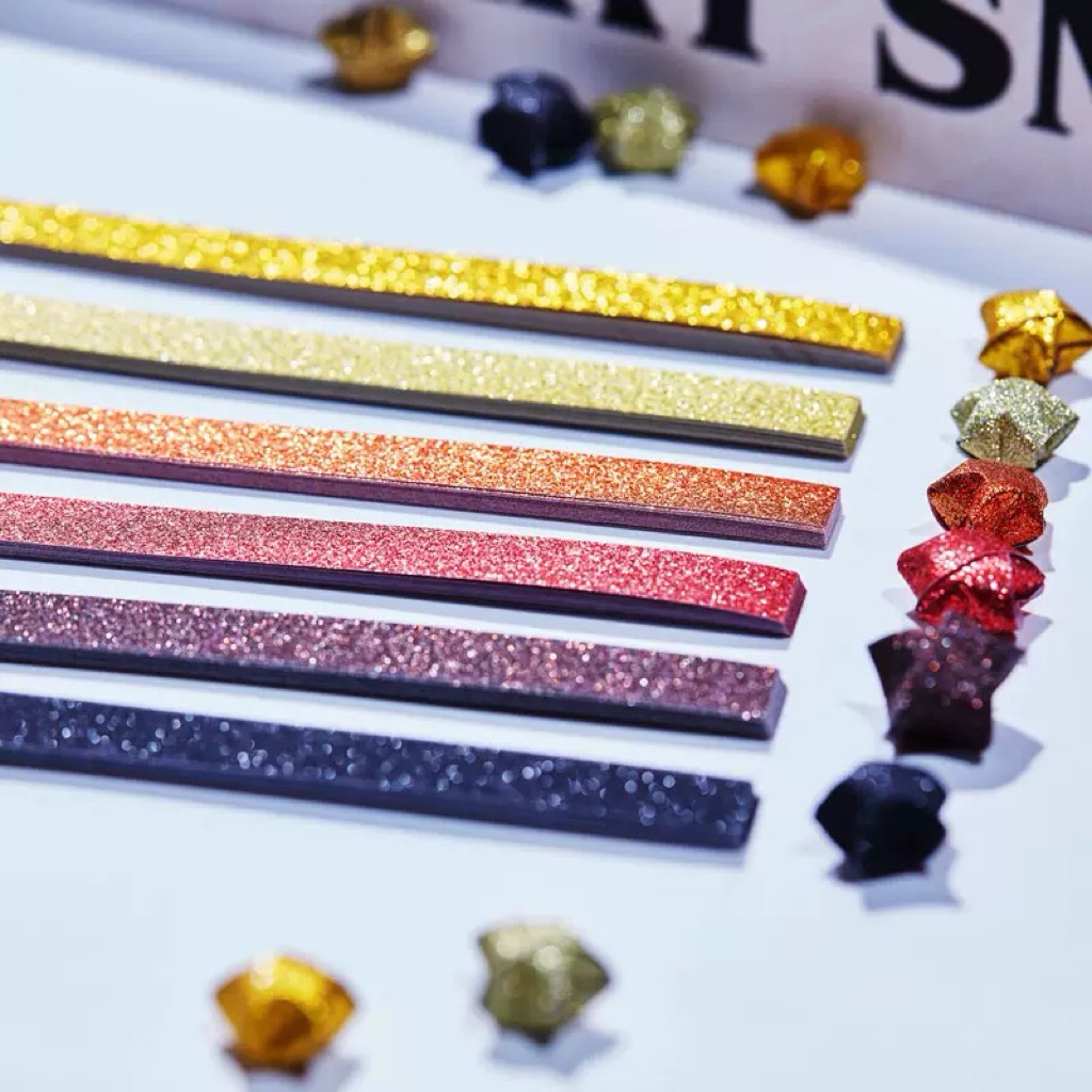 กระดาษพับดาว พับได้ 100ดวง 1x25cm - รูปที่ 3