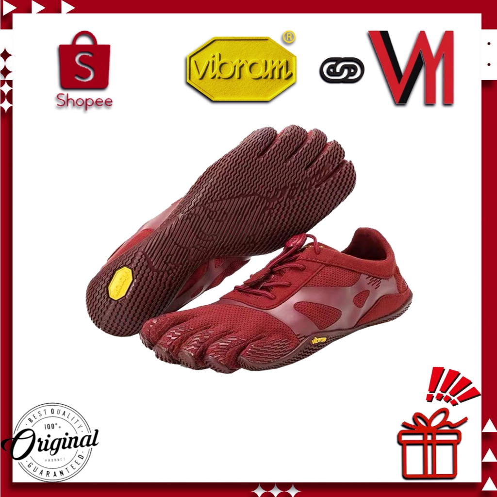 Vibram Fivefinger KSO EVO XS TREK Women Sneakers Burgundy Mesh Five Fingers Fast Lacing Slip Fitness