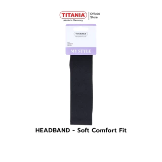 TITANIA Headband ผ้าคาดผม รุ่น Soft Comfort Fit สีดำ (2ชิ้น) นำเข้าจากเยอรมัน