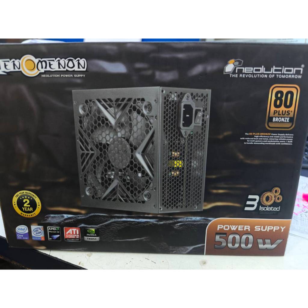 Neolution E-Sport PHENOMENON 500W Power Supply 80 Plus Bronze PSU เพาเวอร์ซัพพลาย
