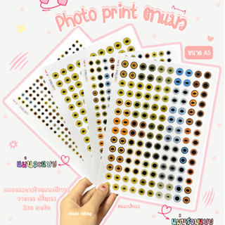 Photo print ตาแมวปลอม ตาตุ๊กตา สำหรับงาน needle felting