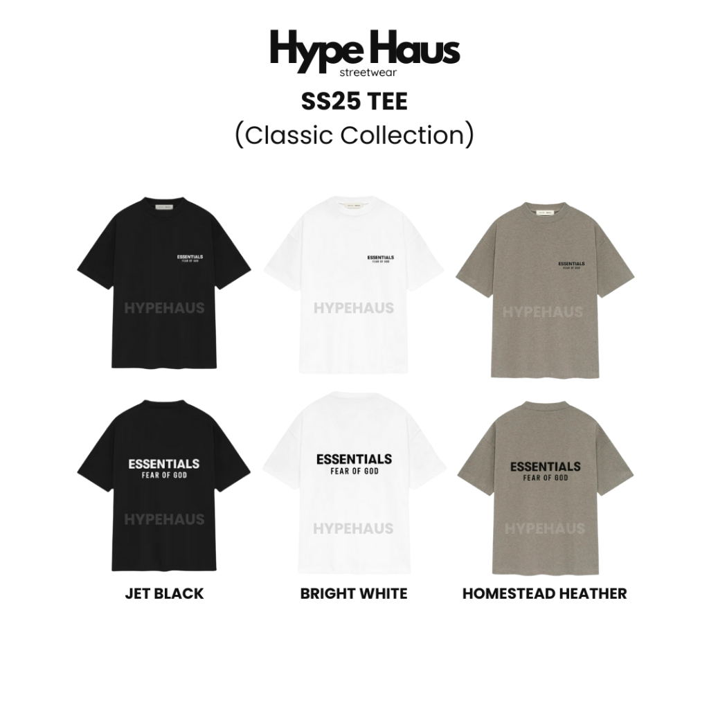 [แท้✅ พร้อมส่ง] Essentials SS25 Classic Short Sleeve Tee