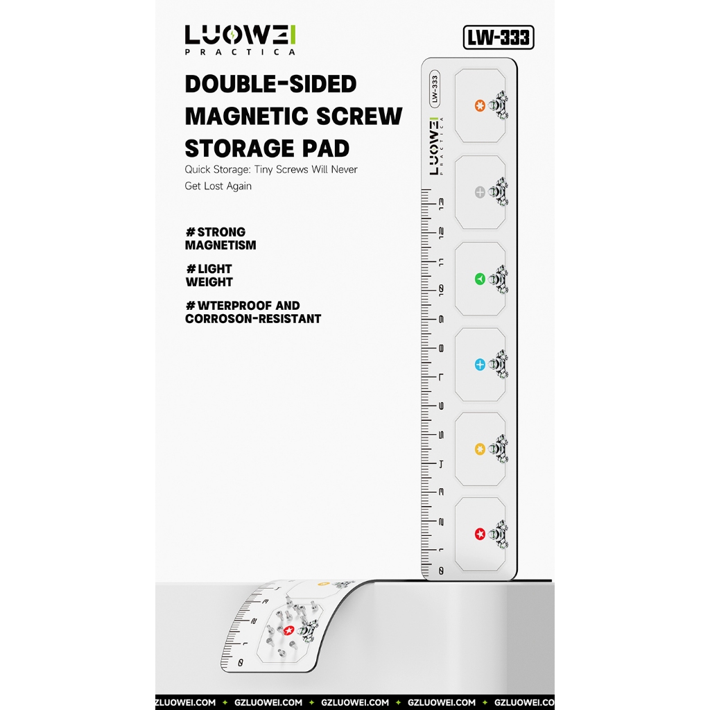 LUOWEI LW-333 แผ่นแม่เหล็ก สําหรับจัดเก็บสกรู