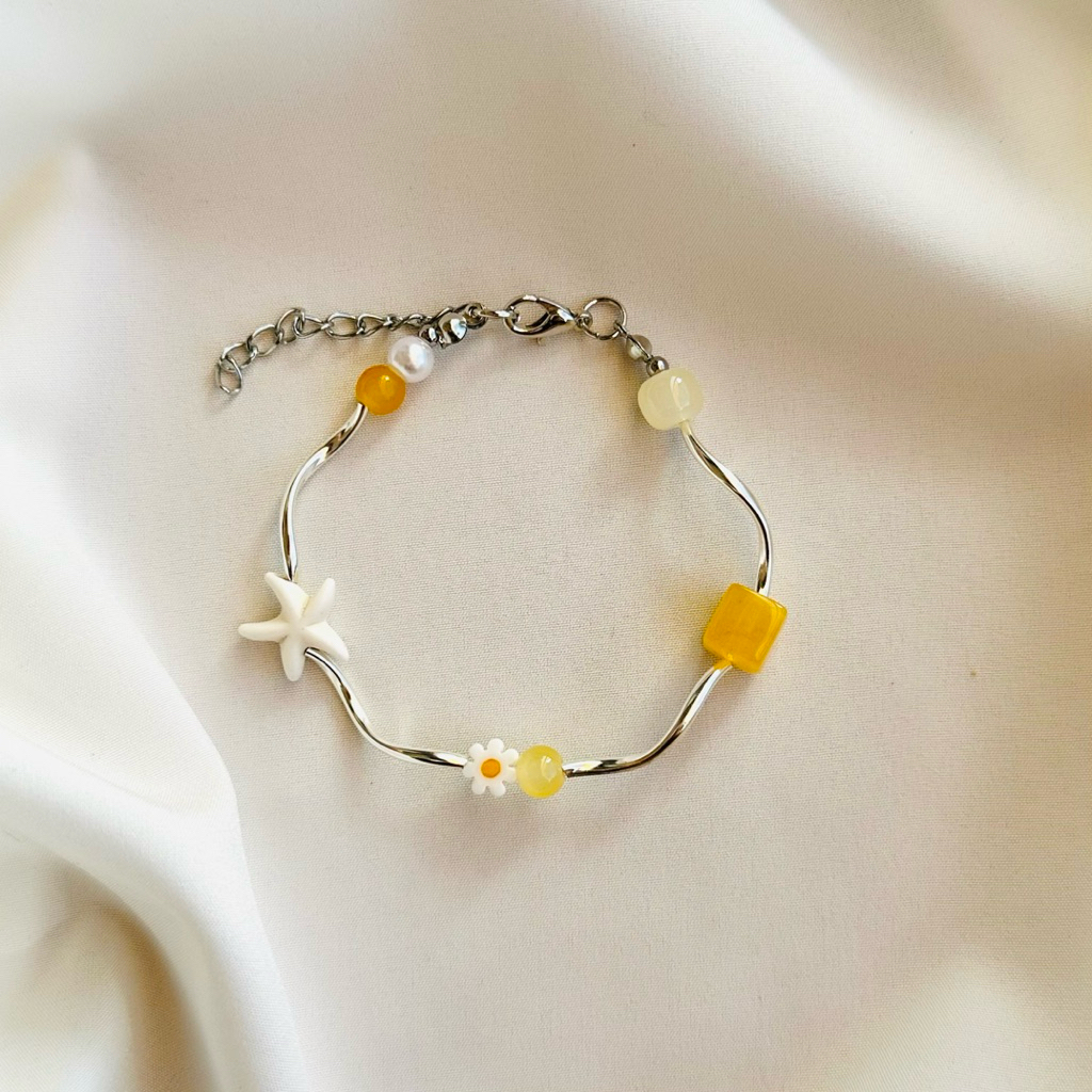 สร้อยข้อมือมินิมอล ท่อเกลียว ท่อโค้ง หินแก้ว (หลายแบบ) พร้อมส่ง ราคา ถูกที่สุด ดีลบีเคเค แกลเลอรีภาพที่ 4