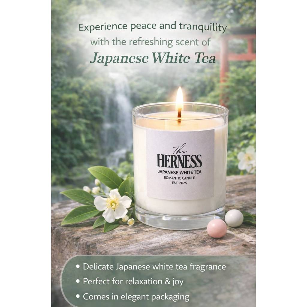 HERNESS เทียนหอม กลิ่น Japanese White Tea