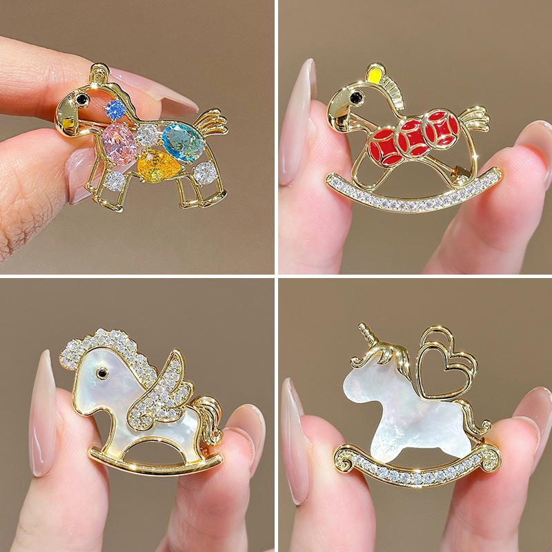 เข็มกลัดแฟชั่น ปีม้า เข็มกลัดคนท้องปีม้า ( Zodiac Horse Brooch)