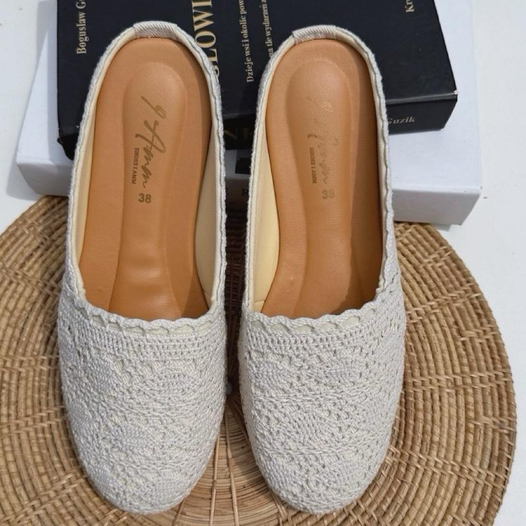 Shoes i Amm A22 ** ร้านจริงส่งตรงจากนครนายกรองเท้าเปิดส้นลูกไม้มาตาลดา สวยใส่สบาย สไตล์ลูกคุณ น้ำหนักเบา - รูปที่ 2