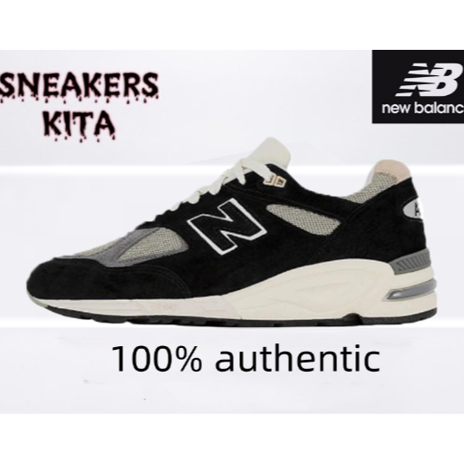 New Balance Teddy Made Series NB 990 V2 Low cut Running Shoes Black ของแท้ 100 %