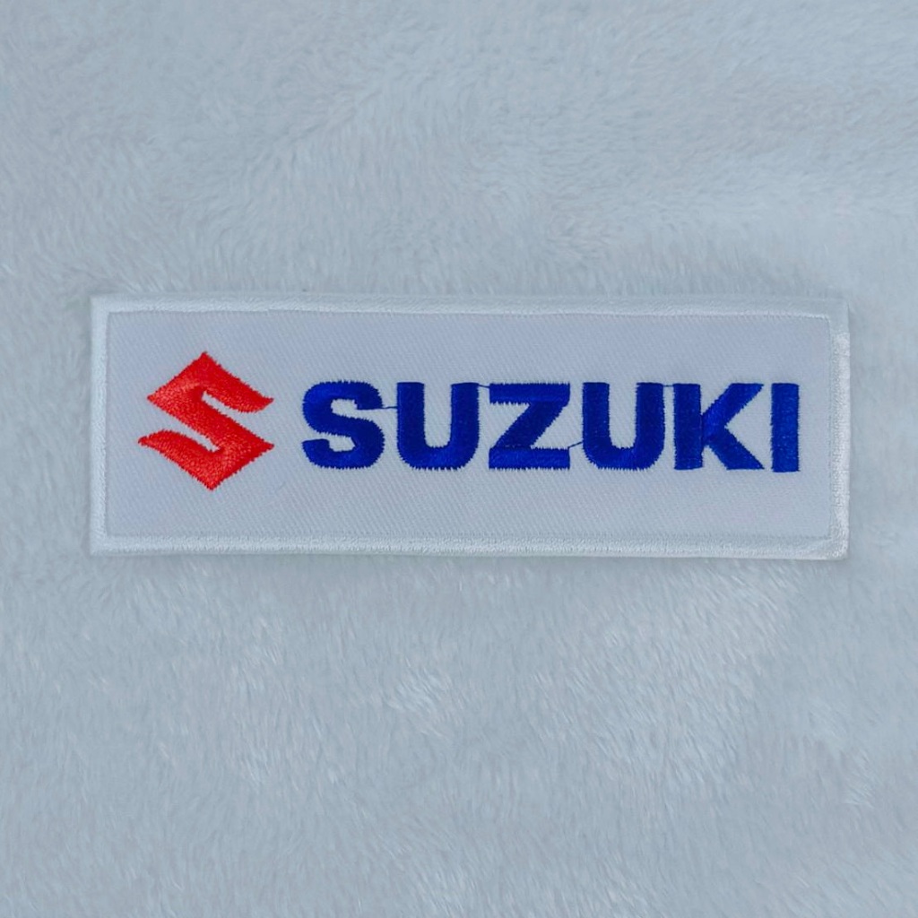 อาร์ม ตัวรีด อาร์มติดเสื้อ รถ ลาย โลโก้ ตรา Suzuki Iron on Patch Sticker DIY ซูซูกิ ตกแต่งรถ ตกแต่งเสื้อผ้า สติ๊กเกอร์
