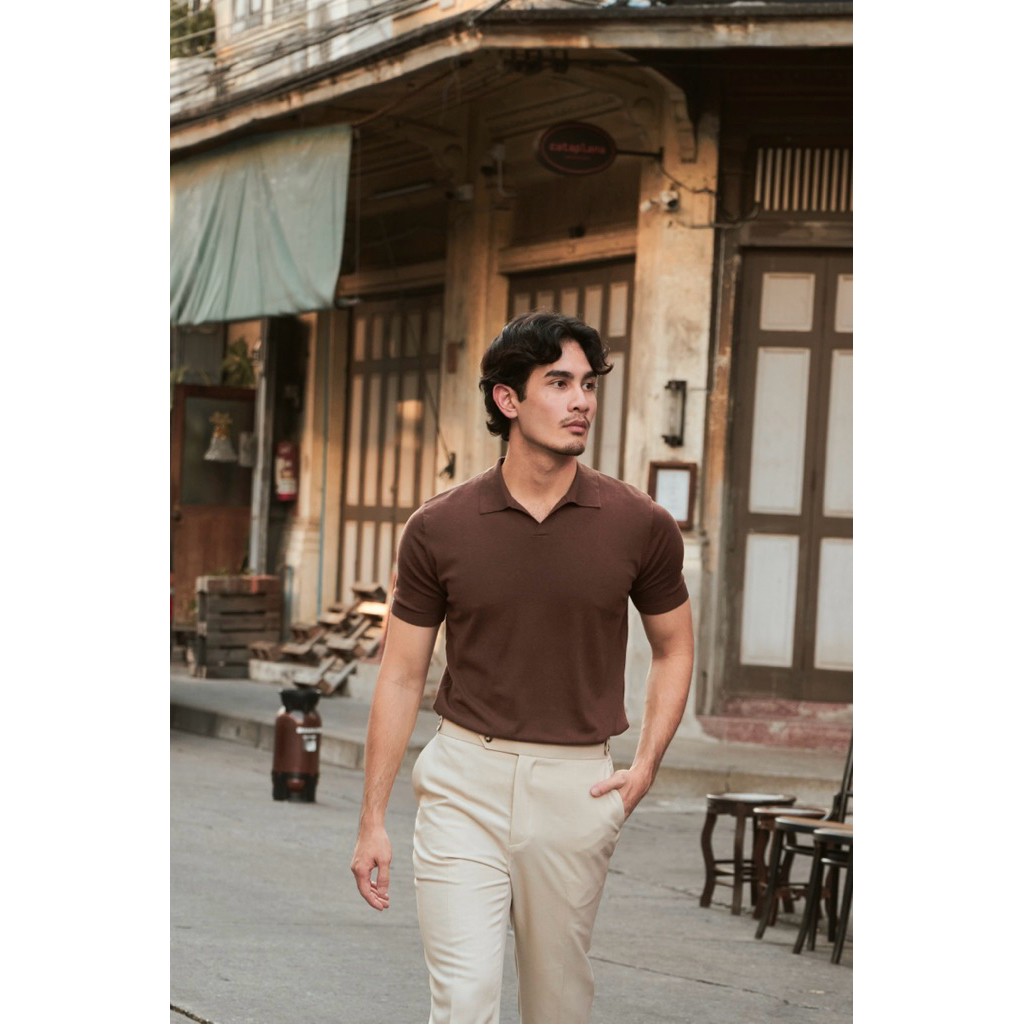 [Code20%ทัก] The Bond Knit Polo 6 สี | ผ้า Tencel & Silk ถักละเอียด 16 เข็ม | คอปกโครงตั้ง | สไตล์ James Bond