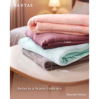 SANTAS ผ้าห่มอเนกประสงค์ รุ่น Raschel  ดีไซน์ Classic