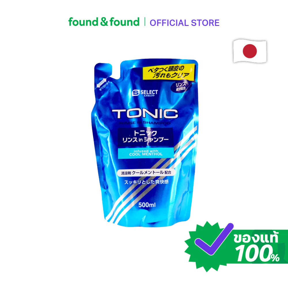 S Select Tonic Rinse-in Shampoo Refill 500ml แชมพูโทนิค รีฟิล found & found