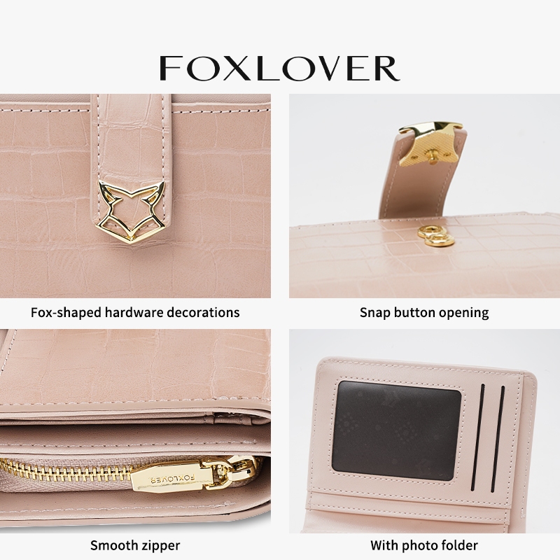 FOXLOVER محفظة نسائية 8 بطاقات — وردي — صورة 4