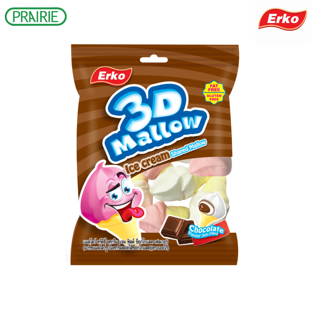 เออโก้ แมลโลว์ ทรีดี ช็อกโกแลต 80ก. / Erko Mallow 3D Chocolate 80g.