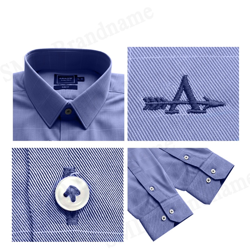 Arrow เสื้อเชิ้ตแขนยาวผู้ชาย รุ่น Men's Long Sleeve Slim Fit Shirt Code: MACS211W4BSBU - รูปที่ 2