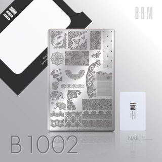 แผ่นปั๊มลายเล็บ เพลตสำหรับปั๊มลายเล็บ Nail Stamping Plate BBM