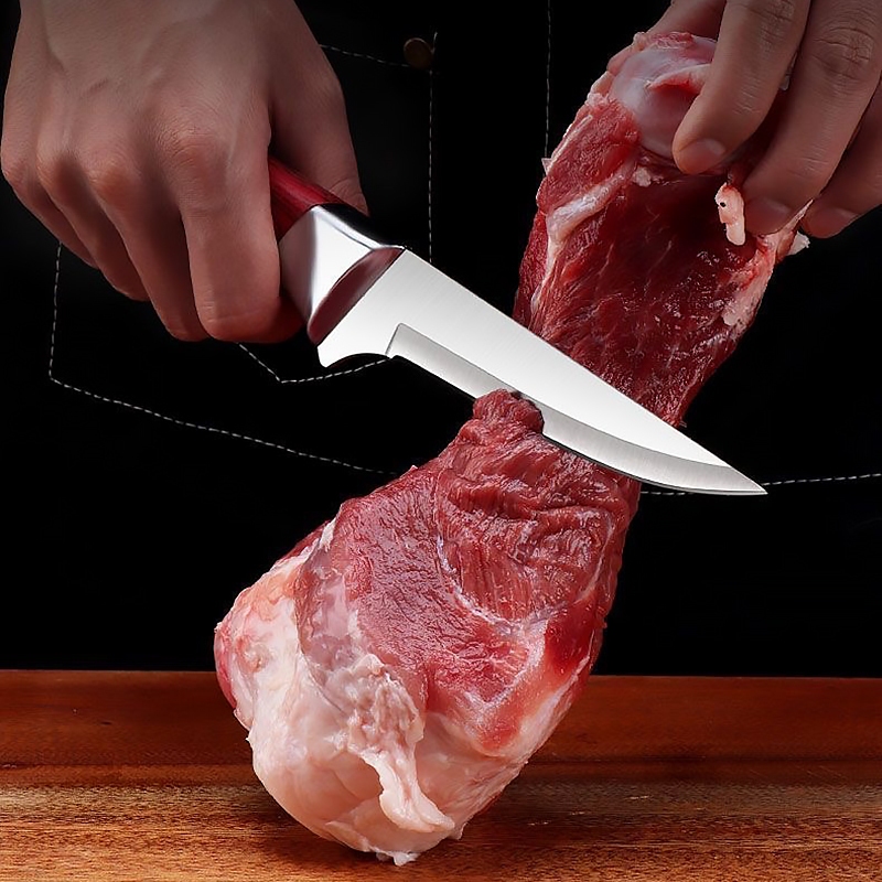 ชุดมีดทำครัว มีดสแตนเลส มีด+พร้อมปลอก+ซองเก็บมีด มีดแล่เนื้อ ทรงปลายแหลม มีดปอกผลไม้ - รูปที่ 2