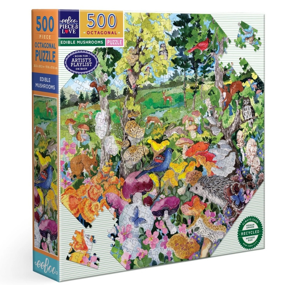 eeBoo: Edible Mushrooms by Hazel Jarvis (500 Pieces) [Jigsaw Puzzle]