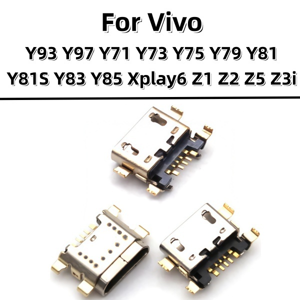 พอร์ตชาร์จ USB สําหรับ Vivo Y93 Y97 Y71 Y73 Y75 Y79 Y81 Y81S Y83 Y85 Xplay6 Z1 Z2 Z5 Z3i 5-50 ชิ้น
