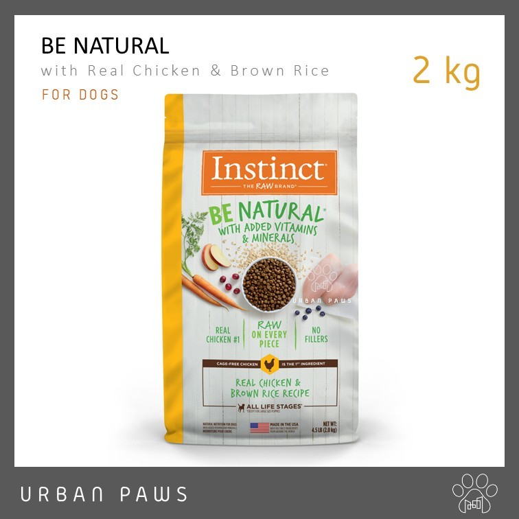 อาหารสุนัข Instinct - Be Natural สูตร Real Chicken & Brown Rice ไก่ สำหรับสุนัขลดน้ำหนัก/สูงวัย 2 kg