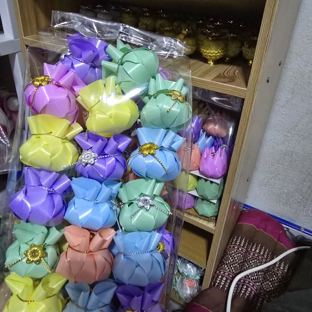100 ชิ้น เหรียญโปรยทานถุงเรียกทรัพย์ ตัวเปล่า ใส่เหรียญได้เอง