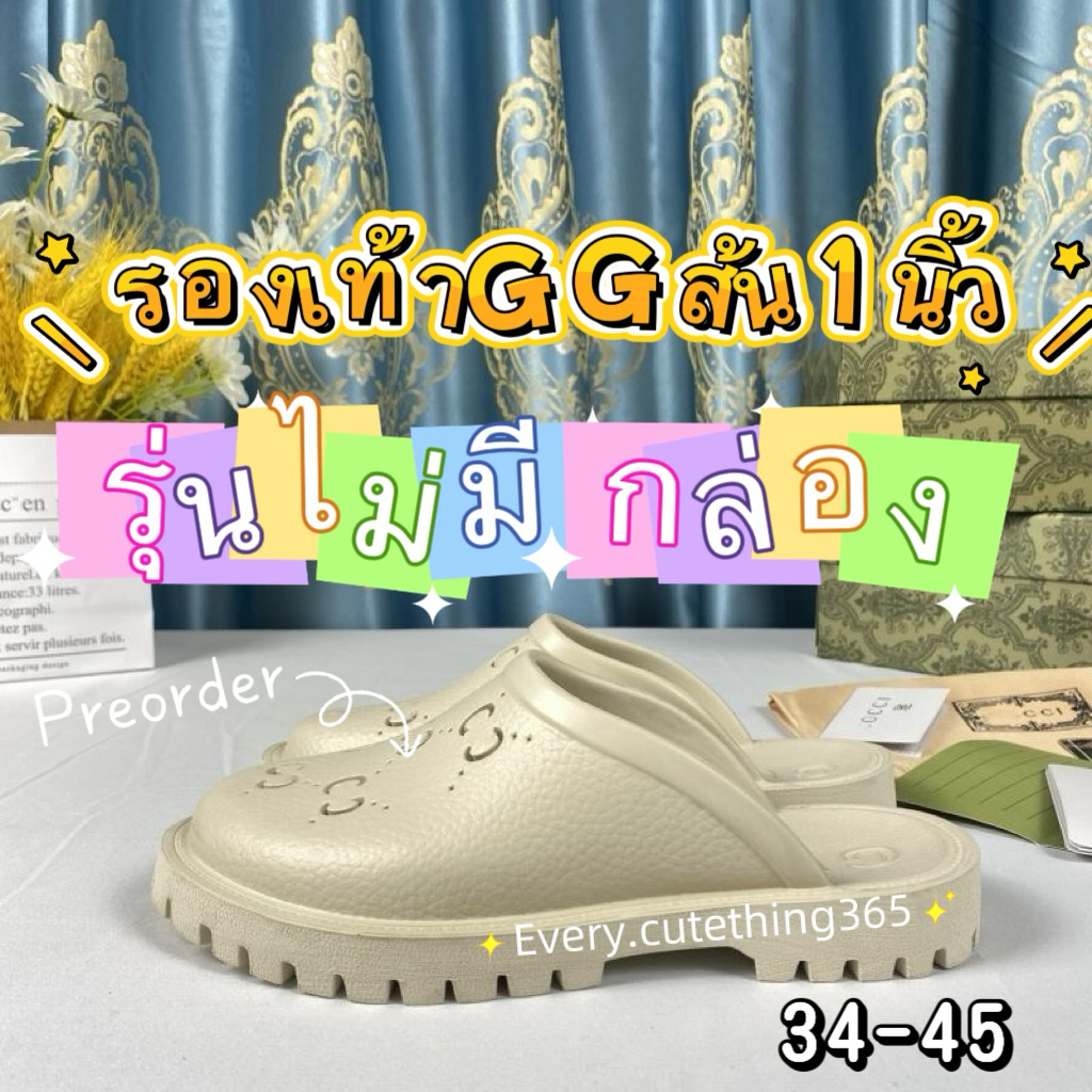 ⭐️รองเท้าจีจีส้น1นิ้ว Preorder ⭐️รุ่นไม่มีกล่องรองเท้าอย่างเดียว งานจริงสวยมากก หน้าเท้ากว้าง/อวบ/อูมบวกเพิ่ม 1 ไซส์